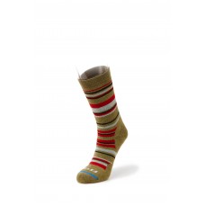 FITS Medium Hiker – Crew: Essential Hiking Socks, Dried Herb/Red, M