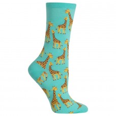 Hotsox Women's Giraffe Socks 1 Pair, Mint, Women's 4-10 Shoe