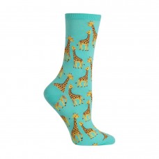 Hotsox Women's Giraffe Socks 1 Pair, Mint, Women's 4-10 Shoe