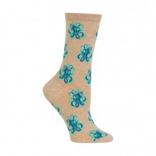 Hotsox Women's Octopus Socks 1 Pair, Hemp Heather, Women's 4-10 Shoe