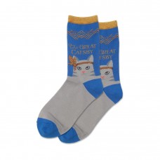 Hotsox Women's The Great Catsby Socks 1 Pair, Blue, Women's 4-10 Shoe