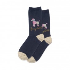 Hotsox Women's Fancy Bitch Socks 1 Pair, Denim Heather, Women's 4-10 Shoe