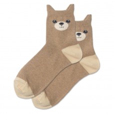 Hotsox Women's Fuzzy Teddy Bear Anklet Socks 1 Pair, Hemp Heather, Women's 4-10 Shoe
