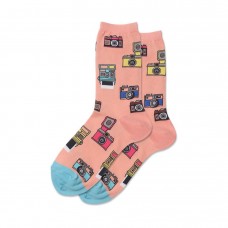 Hotsox Women's Vintage Cameras Socks 1 Pair, Blush, Women's 4-10 Shoe