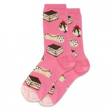 Hotsox Women's Italian Pastries Socks 1 Pair, Bright Pink, Women's 4-10 Shoe