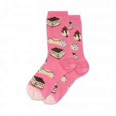 Hotsox Women's Italian Pastries Socks 1 Pair, Bright Pink, Women's 4-10 Shoe