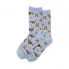 Hotsox Women's Cow Herd Socks 1 Pair, Blue Heather, Women's 4-10 Shoe