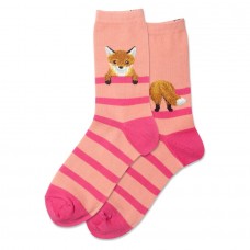Hotsox Women's Fuzzy Fox Socks 1 Pair, Blush, Women's 4-10 Shoe