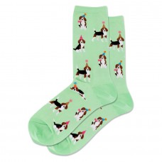 Hotsox Women's Party Beagle Socks 1 Pair, Mint, Women's 4-10 Shoe