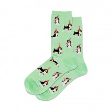 Hotsox Women's Party Beagle Socks 1 Pair, Mint, Women's 4-10 Shoe