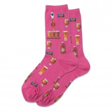 Hotsox Women's Craft Beer Socks 1 Pair, Pink, Women's 4-10 Shoe