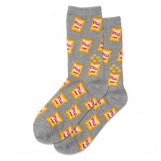 Hotsox Women's Potato Chips Socks 1 Pair, Grey Heather, Women's 4-10 Shoe