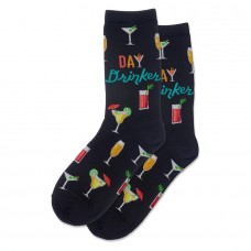 Hotsox Women's Day Drinker Socks 1 Pair, Black, Women's 4-10 Shoe