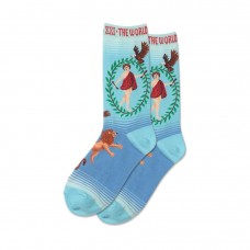 Hotsox Women's The World Tarot Socks 1 Pair, Light Blue, Women's 4-10 Shoe