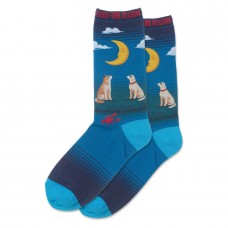 Hotsox Women's The Moon Tarot Socks 1 Pair, Teal, Women's 4-10 Shoe