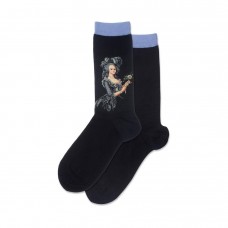 Hotsox Women's Marie Antoinette Floral Socks 1 Pair, Periwinkle, Women's 4-10 Shoe