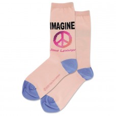 Hotsox Women's John Lennon Imagine Socks 1 Pair, Blush, Women's 4-10 Shoe