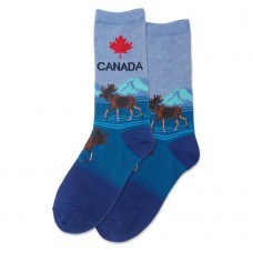 Hotsox Women's Canada Socks 1 Pair, Blue Heather, Women's 4-10 Shoe