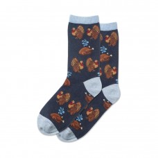 Hotsox Women's Turkey Day Socks 1 Pair, Denim Heather, Women's 4-10 Shoe