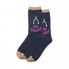 Hotsox Women's Oh Snap Socks 1 Pair, Denim Heather, Women's 4-10 Shoe