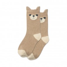 Hotsox Kid's Teddy Bear Socks 1 Pair, Hemp Heather, Medium/Large