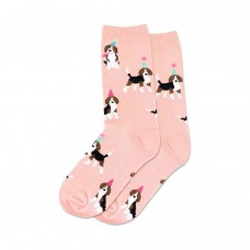 Hotsox Kid's Party Beagle Socks 1 Pair, Blush, Large/X-Large