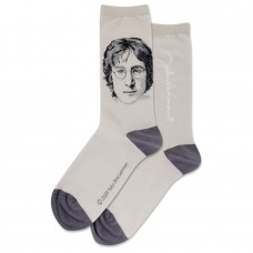 Hotsox Women's John Lennon Portrait Socks 1 Pair, Grey, Women's 4-10 Shoe