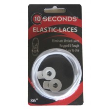 Ten Seconds Elastic Laces, White