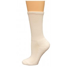 Carolina Ultimate Diabetic Non-Binding Tube Crew Socks 2 Pair, White, Women's 6-9