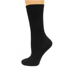 Carolina Ultimate Diabetic Non-Binding Tube Crew Socks 2 Pair, Black, Women's 6-9