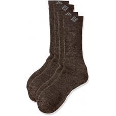 Columbia Wool Crew Full Cushion Arch Support Socks, Charcoal, M 10-13, 2 Pair