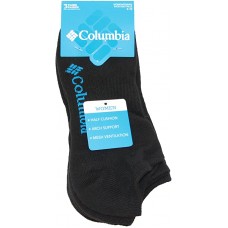 Columbia No Show - Full Cushion, Arch Support, Mesh Vent, Solid Black