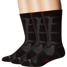Columbia Crew - Light-Weight, Arch Support, Mesh Vent, Poly Socks, Black, M 10-13, 3 Pair