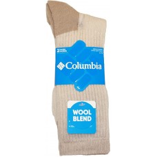  Columbia Wool/Acrylic Blend Boot Crew, 2 Pair, M10-13, Khaki