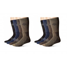 Columbia EXTENDED SIZE Basic Thermal w/ Mesh and Arch Support Socks, Multi Assorted, M 13-15, 4 Pair