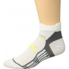 Columbia Trail Run Light-Weight XS Technology Low Cut Socks, White, Medium Shoe Size Men 6-9 / Women 8-11.5, 1 Pair