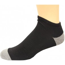 Columbia EXTENDED SIZE No Show Full Cushion, Arch Support, Mesh Socks, Black/Grey, M 13-15, 3 Pair