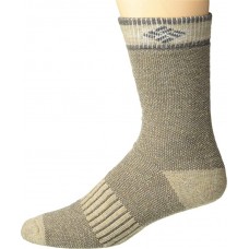Columbia Wool/Acrylic Blend Birdseye Boot Crew Socks, Khaki , M 10-13, 2 Pair