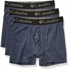 Columbia Men's Performance Cotton Stretch Boxer Brief-3 Pack, Blue, Large 