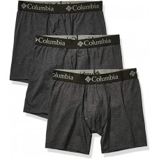 Columbia Men's Performance Cotton Stretch Boxer Brief-3 Pack, New Black, Medium 