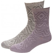 Columbia Super Soft Micropoly Texture Crew Socks, Light Purple, W 9-11 Women Shoe Size 4-10, 2 Pair