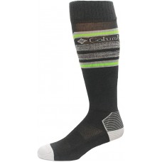 Columbia Thermolite Snowdrift OTC Ski Socks, Black, Medium Shoe Size Men 6-9 / Women 8-11.5, 1 Pair