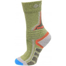Columbia OMNI-HEAT Space Dye Hiking Crew Socks, Nori, Large Men Shoe Size 10-13, 1 Pair