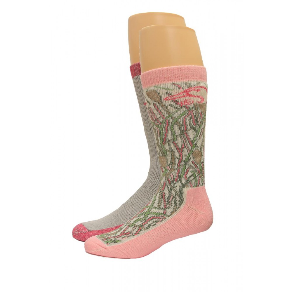 Pink Camo Medium Ducks Unlimited Women's Wool Blend Boot Socks 