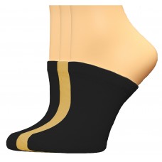 FootGalaxy Premium Clog Socks 3 Pair, Black/Black/Nude