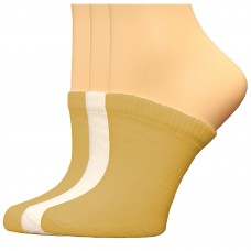 FeetPeople Premium Clog Socks 3 Pair, Nude/Nude/White