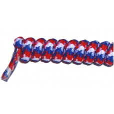 FeetPeople Curly Laces, White/Red/Blue