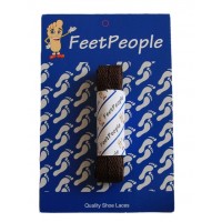 FeetPeople Flat Laces For Boots And Shoes, Brown
