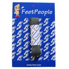 FeetPeople Flat Laces For Boots And Shoes, Charcoal