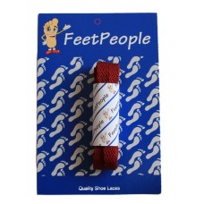 FeetPeople Flat Laces For Boots And Shoes, Maroon